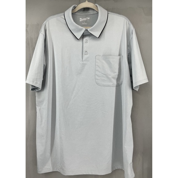 Men's Duluth Trading Pressure Cooker Standard Fit Light Gray Polo Size Large NWT - Picture 1 of 4
